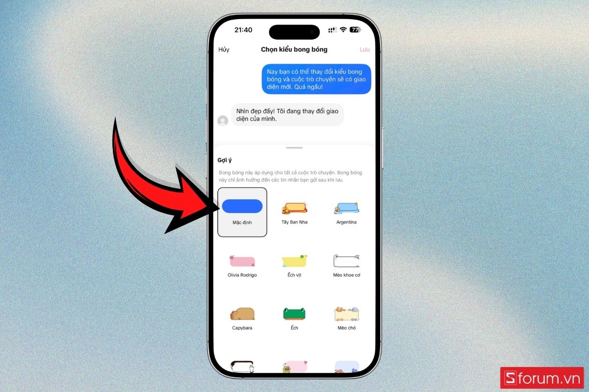 Cách đổi khung trò chuyện TikTok bước 4