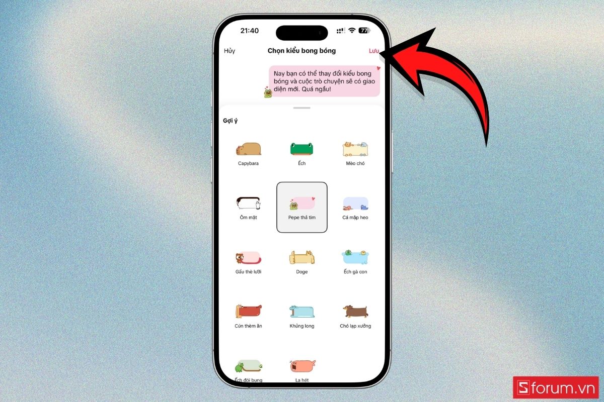 Cách đổi khung trò chuyện TikTok bước 5