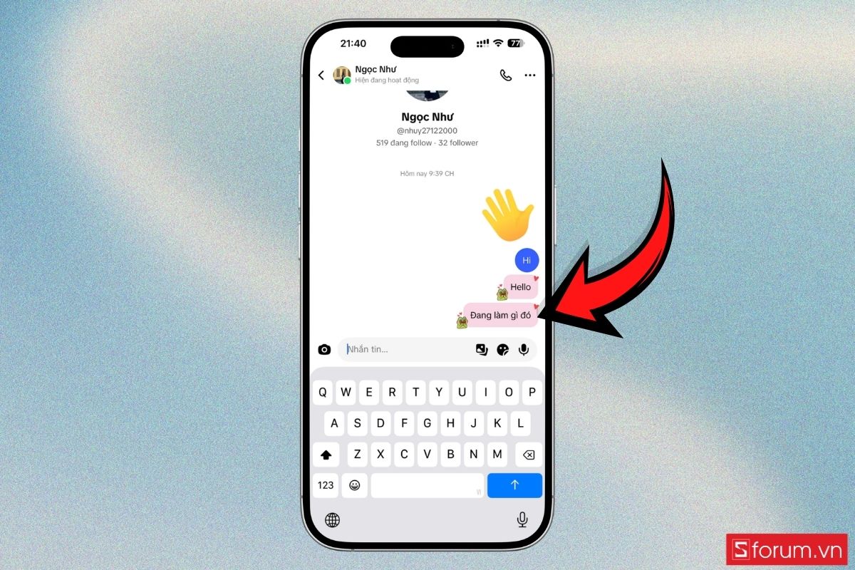 Cách đổi khung trò chuyện TikTok bước 6