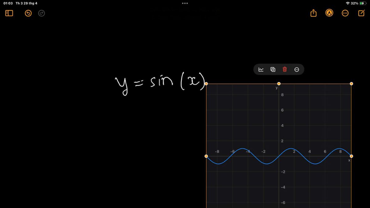 Giải biểu thức dễ dàng hơn bao giờ hết với ghi chú toán học trên iPad Air M3-11