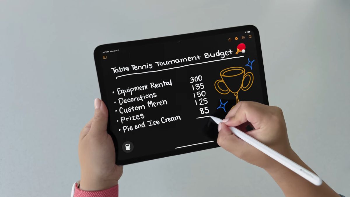 Giải biểu thức dễ dàng hơn bao giờ hết với ghi chú toán học trên iPad Air M3-15