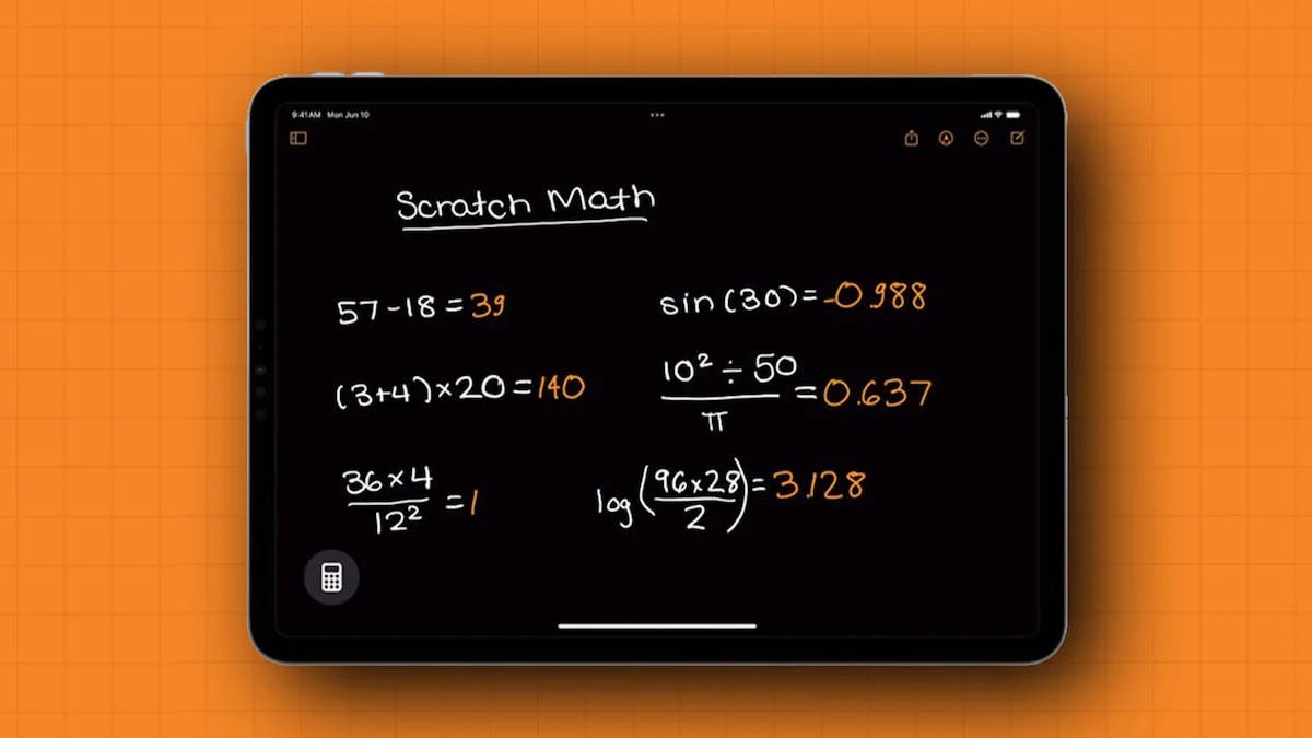 Giải biểu thức dễ dàng hơn bao giờ hết với ghi chú toán học trên iPad Air M3-2