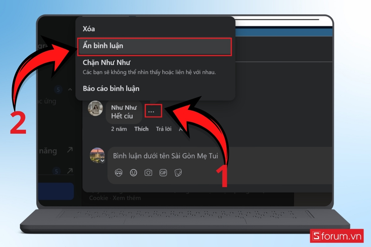 Hướng dẫn chặn bình luận xúc phạm theo từ khóa trên Facebook thiết lập kiểm soát bình luận bước 1