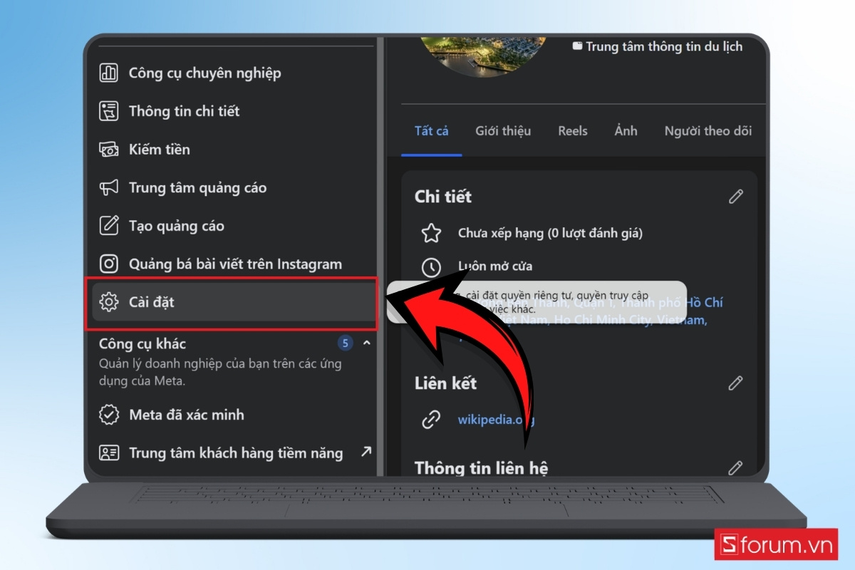 Hướng dẫn chặn bình luận xúc phạm theo từ khóa trên Facebook sử dụng lọc từ khóa bước 1