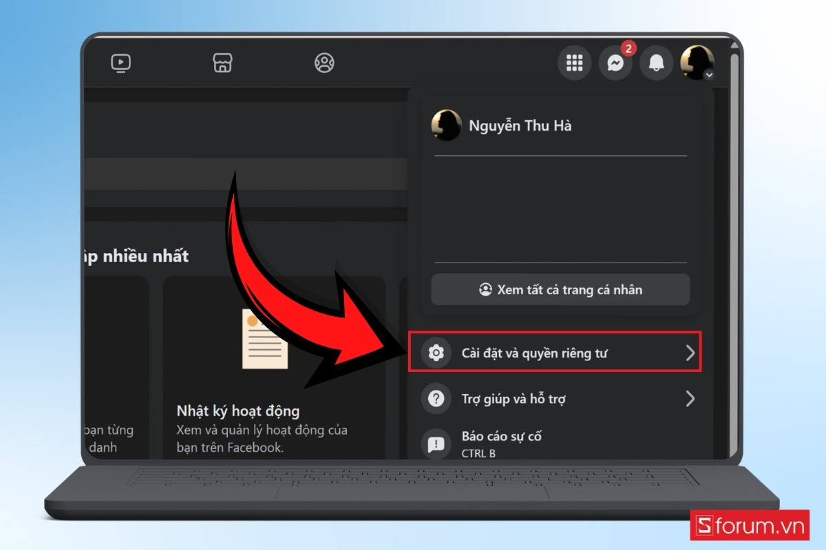 Hướng dẫn chặn bình luận xúc phạm theo từ khóa trên Facebook thiết lập bộ lọc bước 1
