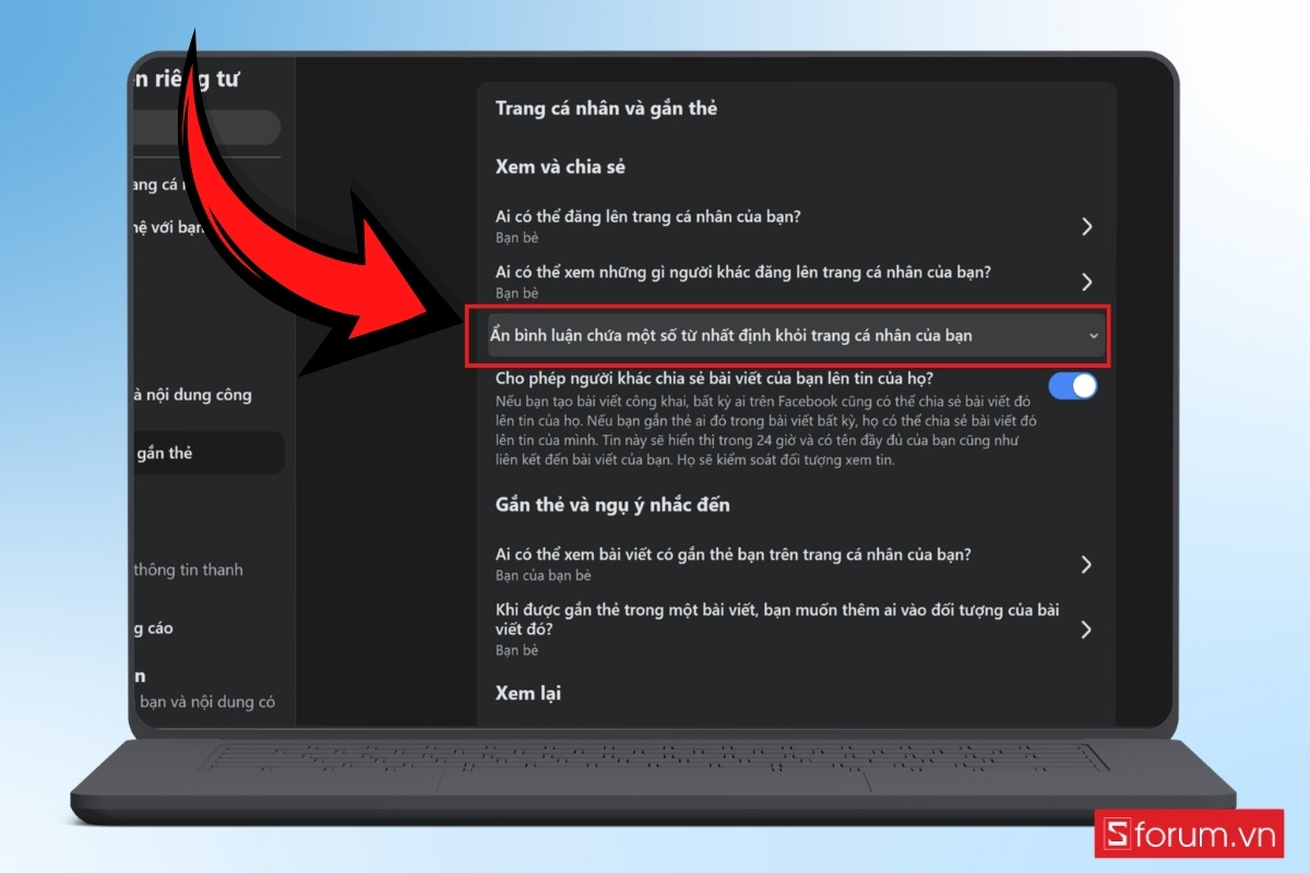Hướng dẫn chặn bình luận xúc phạm theo từ khóa trên Facebook thiết lập bộ lọc bước 4
