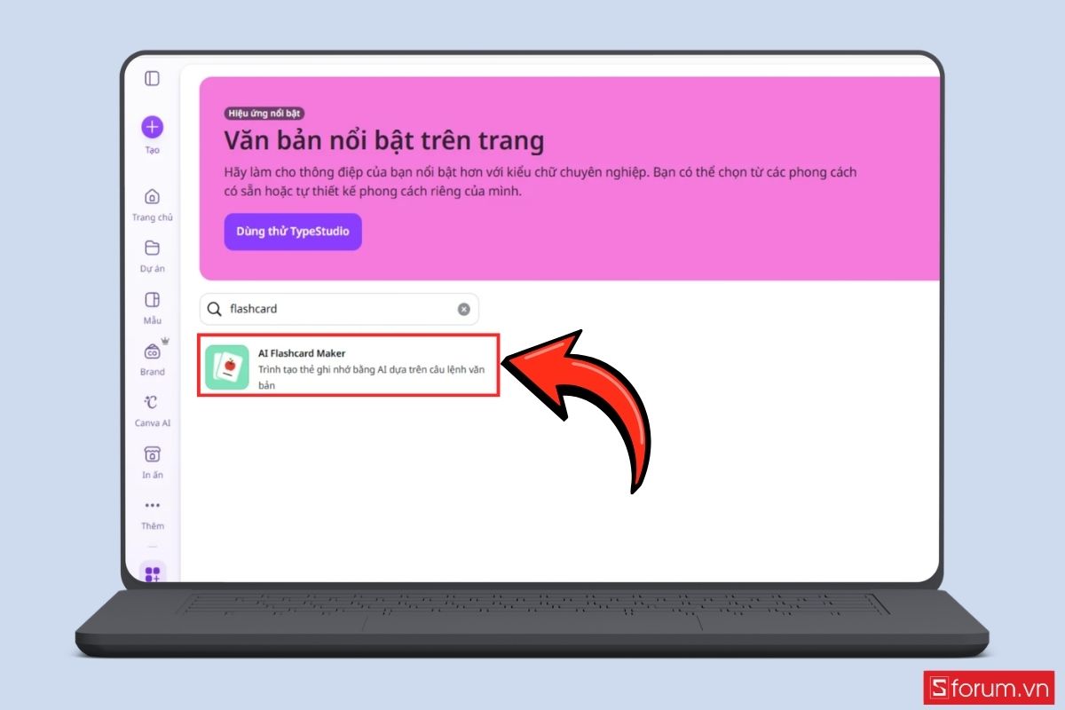 Hướng dẫn tạo flashcard trên Canva AI bước 3