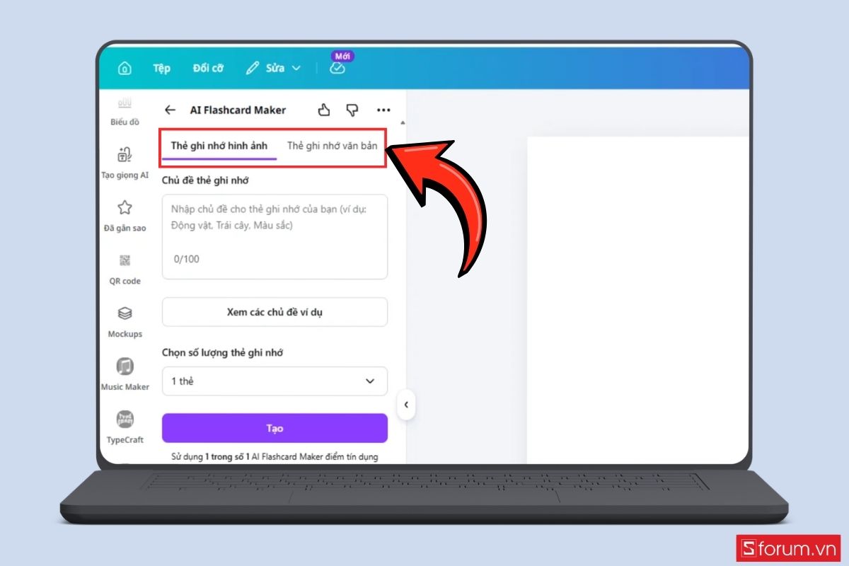 Hướng dẫn tạo flashcard trên Canva AI bước 6