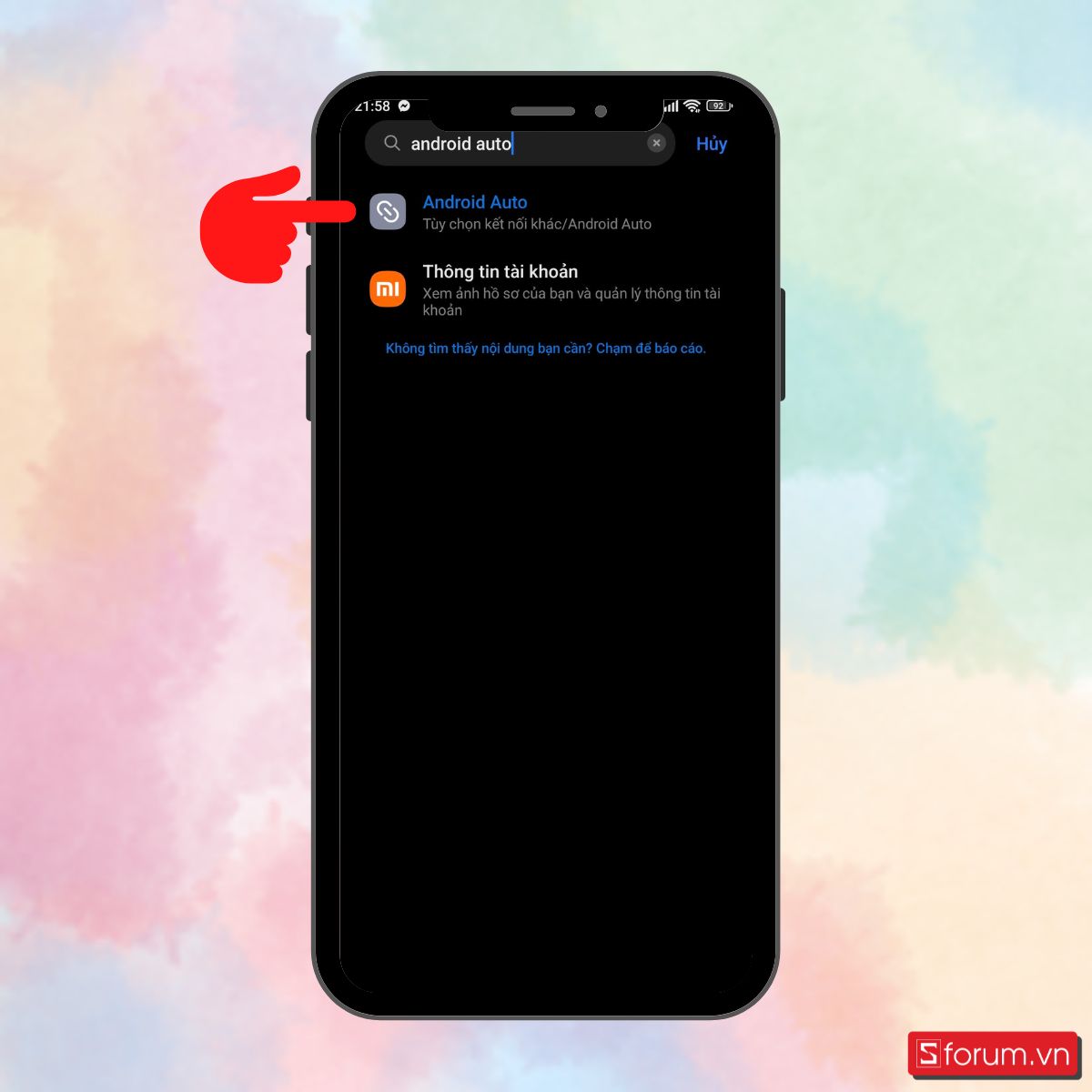 Mở app Android Auto