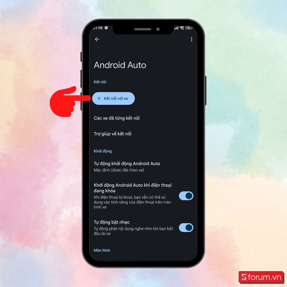 Kết nối với xe ô tô