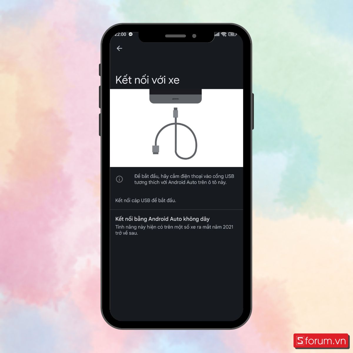 Kết nối cáp USB