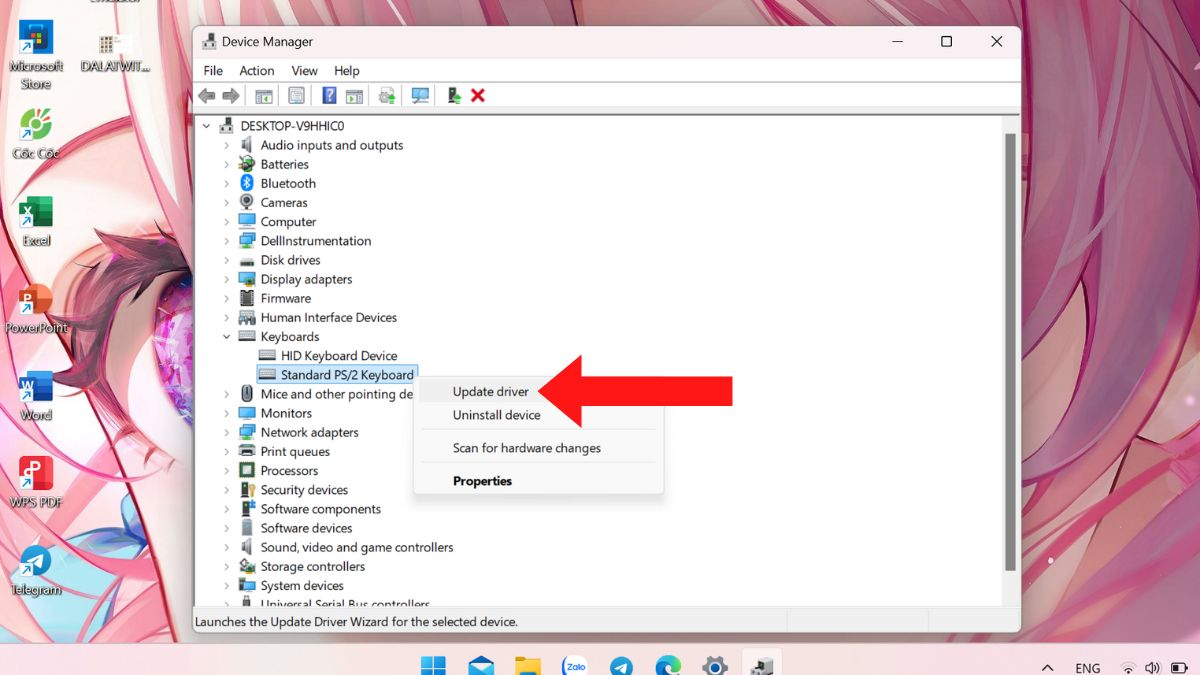 Cách sửa nút Window không sử dụng được Win 11 bằng cập nhật driver bàn phím - bước 2