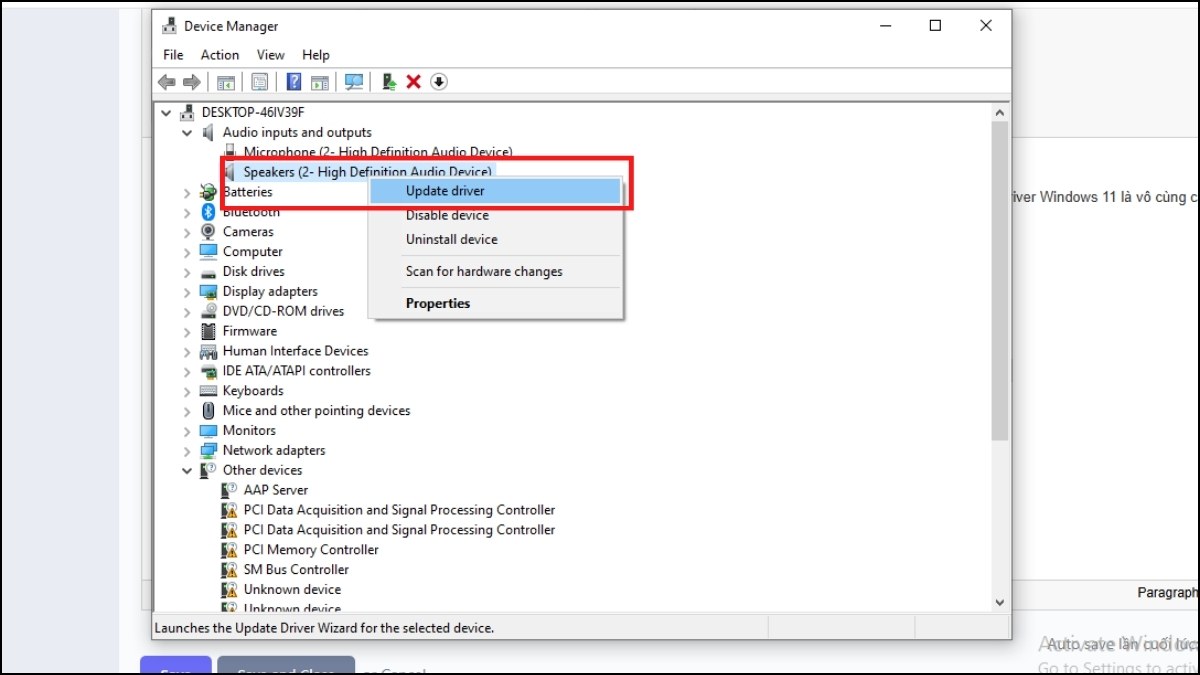Hướng dẫn cập nhật Realtek Audio Driver Win 11 - Bước 3
