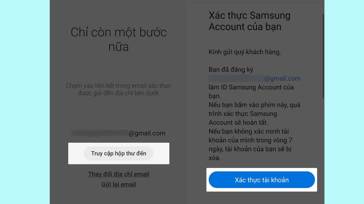 Xác minh tài khoản Samsung Cloud qua SMS hoặc email