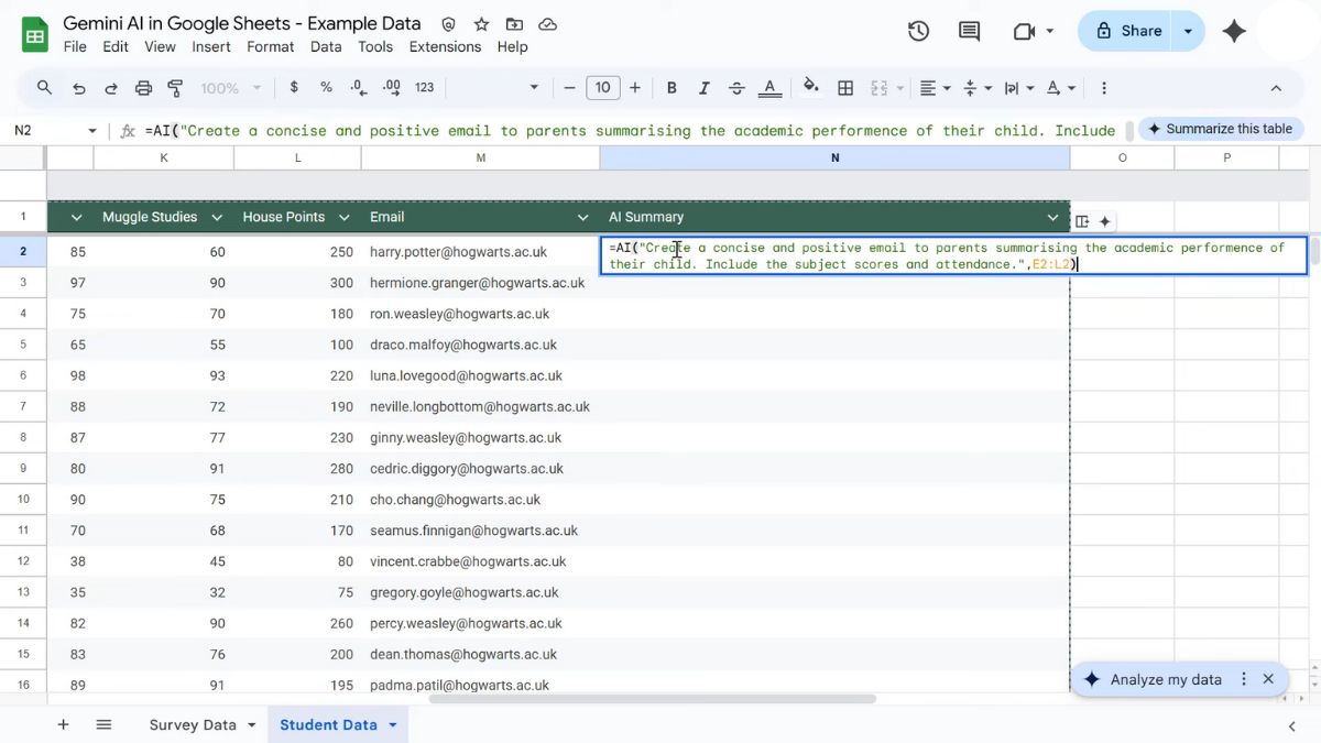 Mách bạn cách sử dụng hàm AI trong Google Sheet với đầy đủ tính năng-14