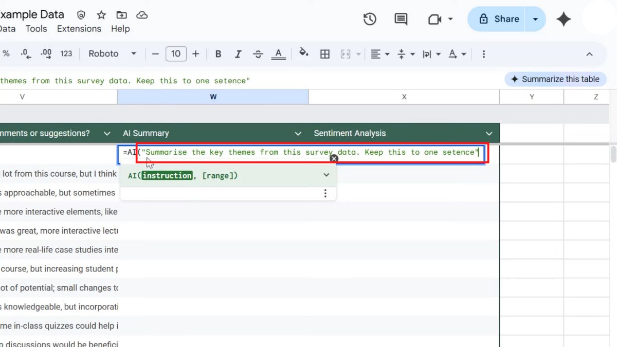 Mách bạn cách sử dụng hàm AI trong Google Sheet với đầy đủ tính năng-5