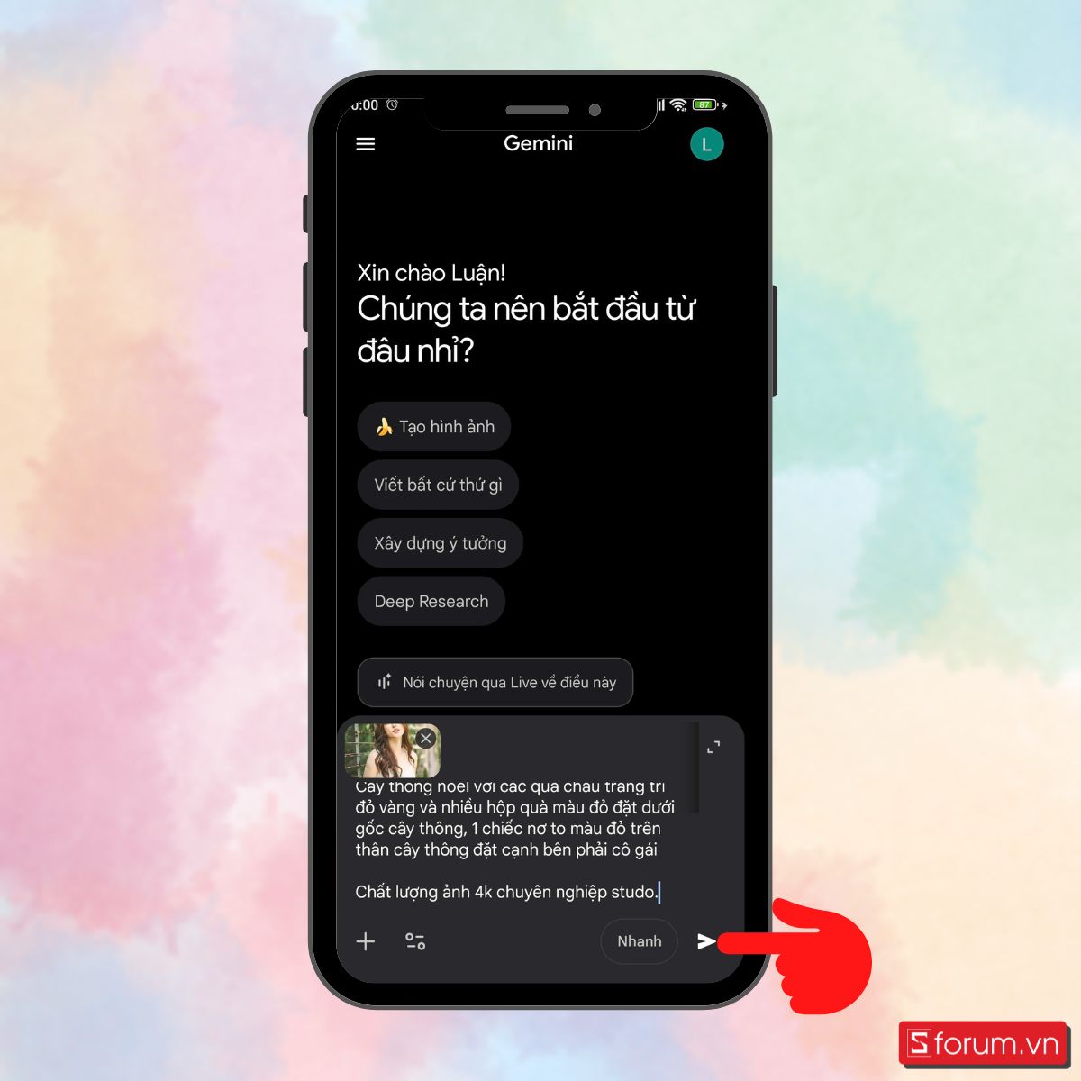 Cách tạo ảnh AI chân dung giáng sinh bằng Gemini-2