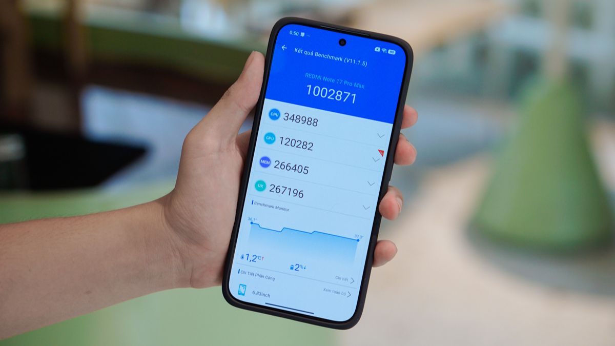 AnTuTu Redmi Note 17 Pro Max 5G đạt bao nhiêu điểm? Hiệu năng có mạnh? AnTuTu Redmi Note 17 Pro Max 5G đạt bao nhiêu điểm? Hiệu năng có mạnh?