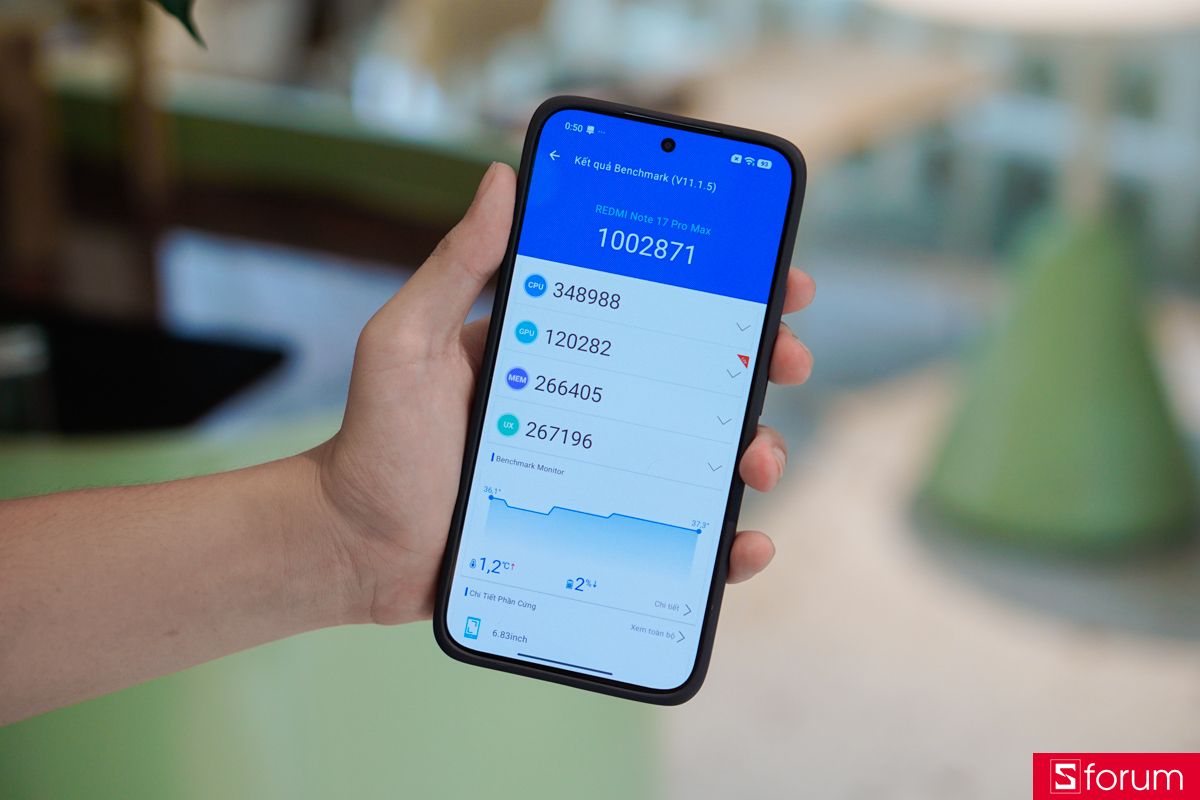 AnTuTu Redmi Note 17 Pro Max 5G đạt bao nhiêu điểm?