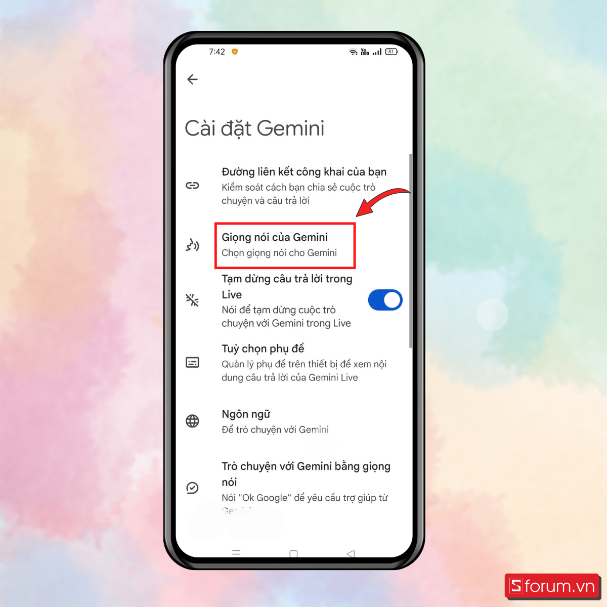 Cách thay đổi giọng Gemini Live sang giọng bạn thích trên điện thoại-6