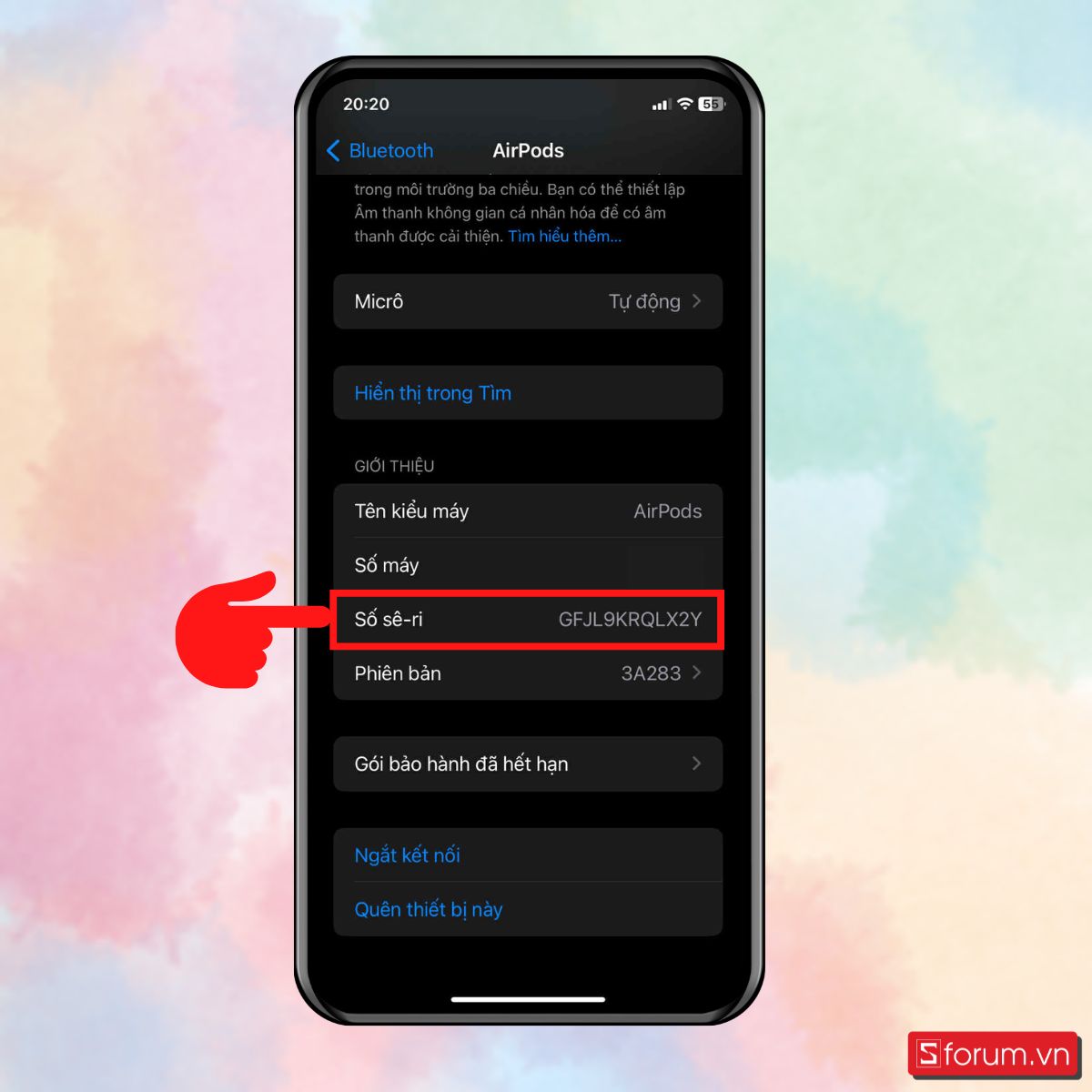 Xem Số sê-ri (Serial Number) của Airpods - Xem số sê-ri