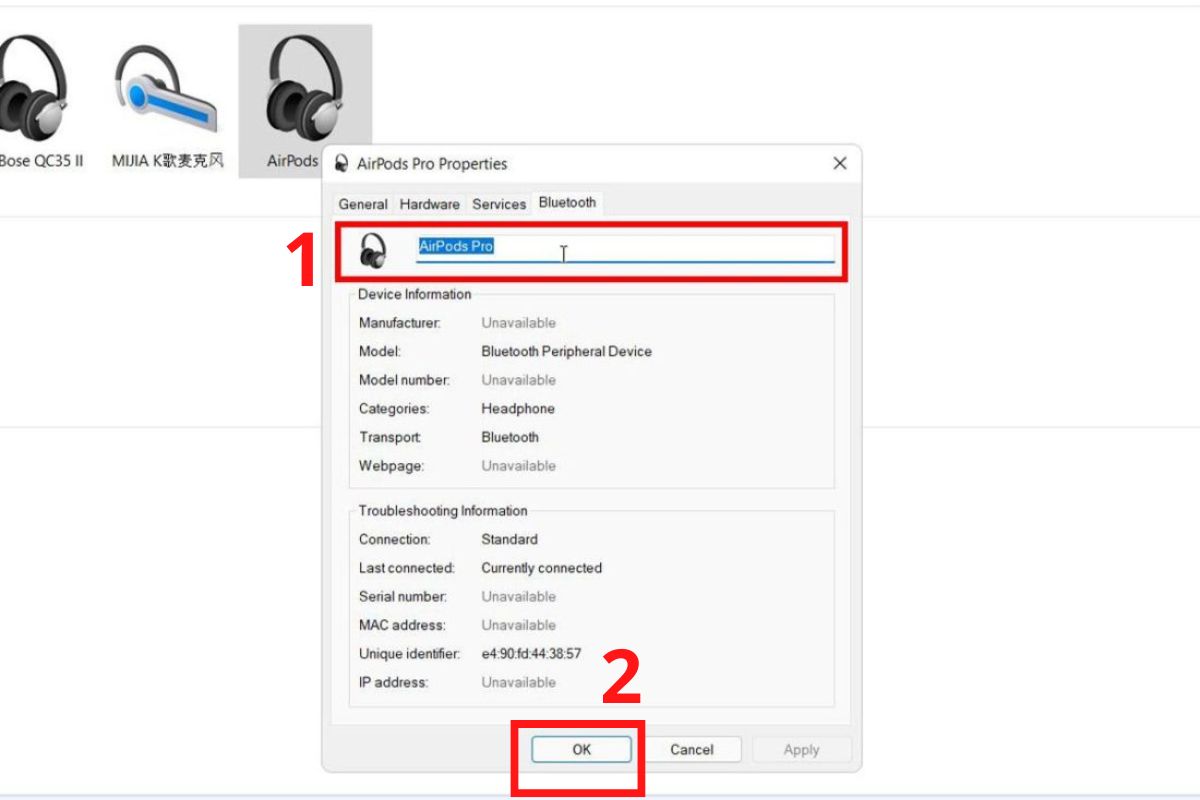 Cách đổi tên tai nghe AirPods trên máy tính -  Đổi tên AirPods