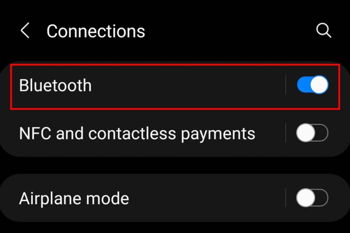 Cách đổi tên AirPods trên điện thoại Android - Mở cài đặt Bluetooth trên điện thoại Android