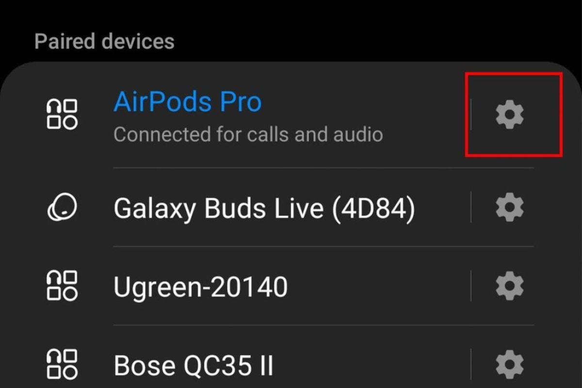 Cách đổi tên AirPods trên điện thoại Android - Truy cập vào thông tin AirPods trên Android