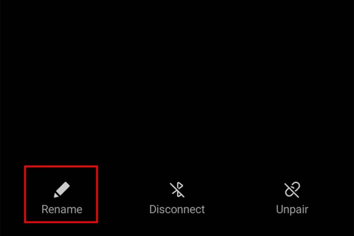 Cách đổi tên AirPods trên điện thoại Android - Chọn biểu tượng cây bút