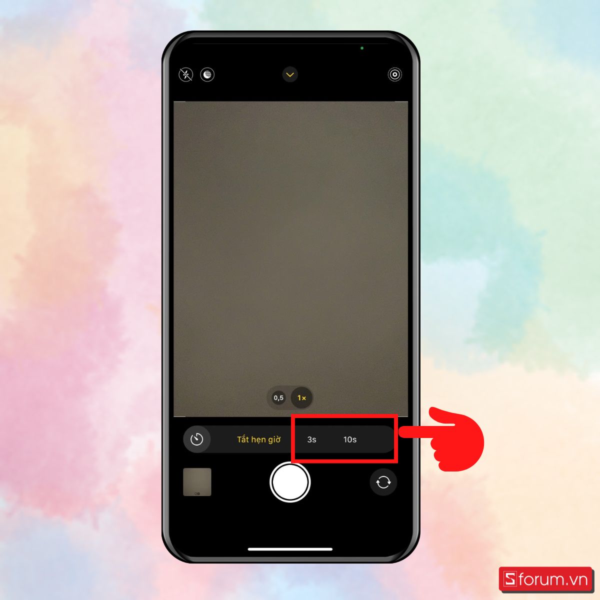 Cách hẹn giờ chụp ảnh trên iPhone bằng Camera mặc định - Cài đặt thời gian hẹn giờ