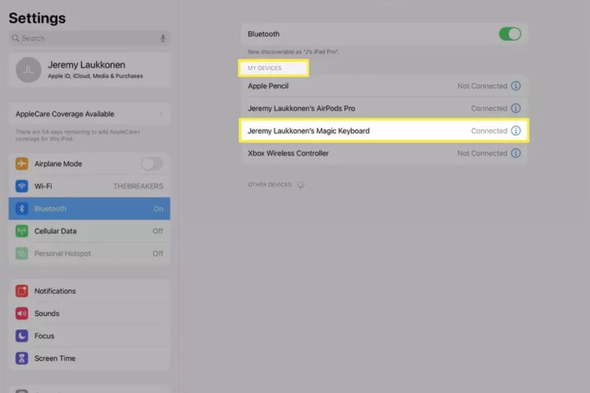Cách kết nối Magic KeyBoard với iPad đơn giản  - Hoàn tất kết nối