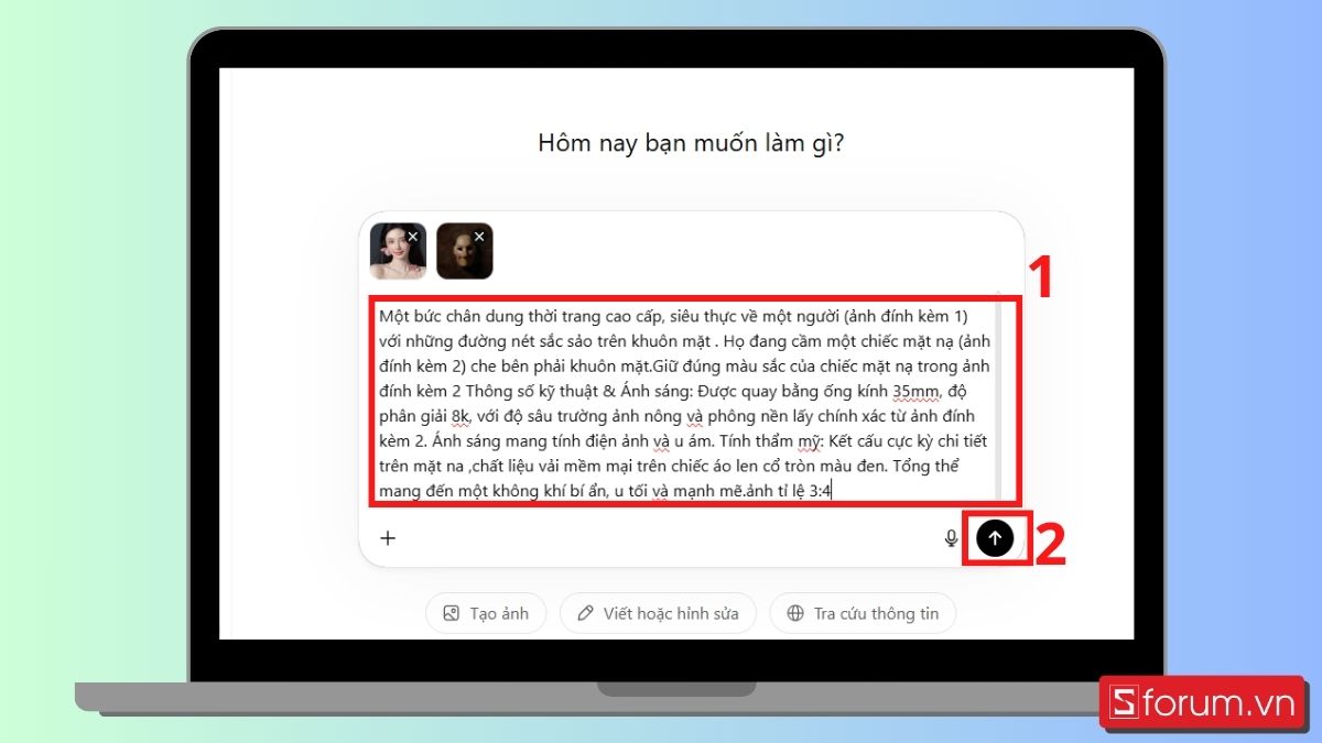 Bước 3: Nhập prompt
