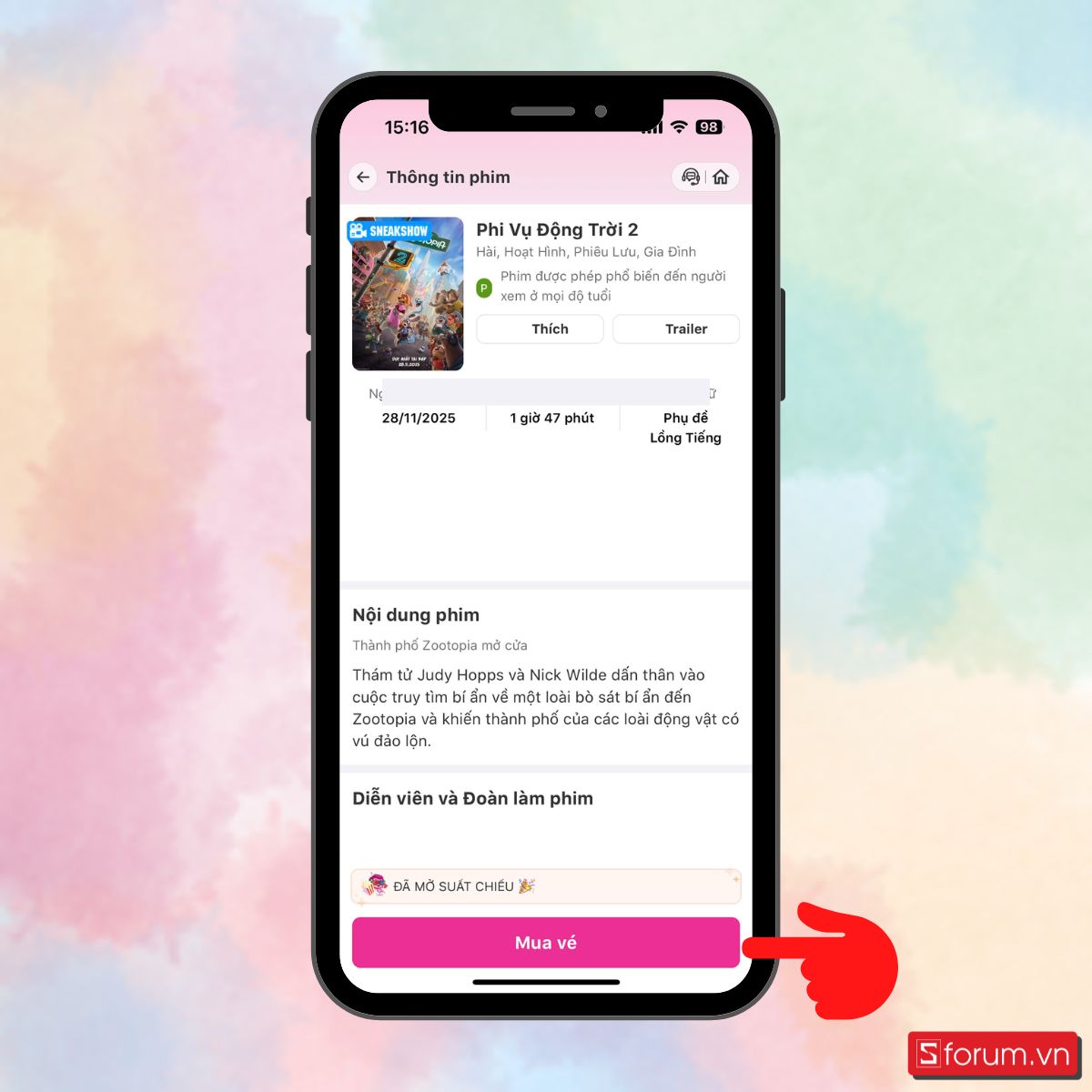 Mách bạn cách mua vé Zootopia 2 cực tiện lợi - MoMo 3