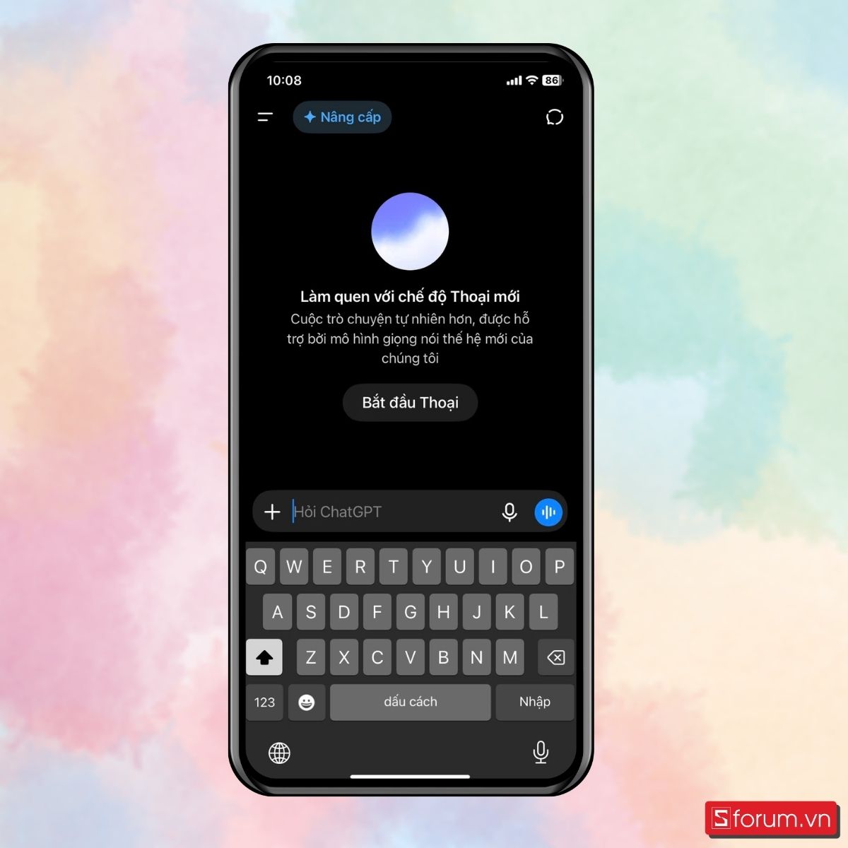 Bước 1: Mở app ChatGPT.