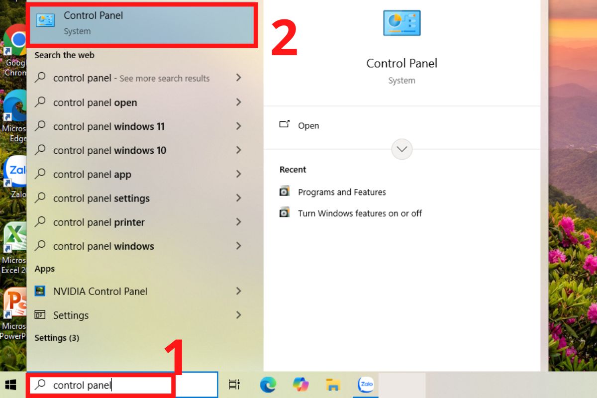 Tắt phím Fn qua HP System Event Utility - Mở Control Panel