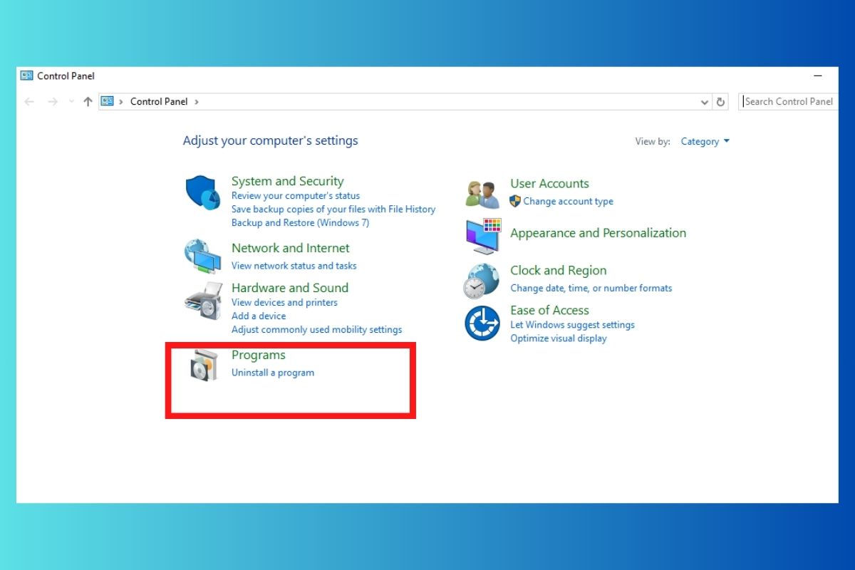 Tắt phím Fn qua HP System Event Utility - Chọn Programs