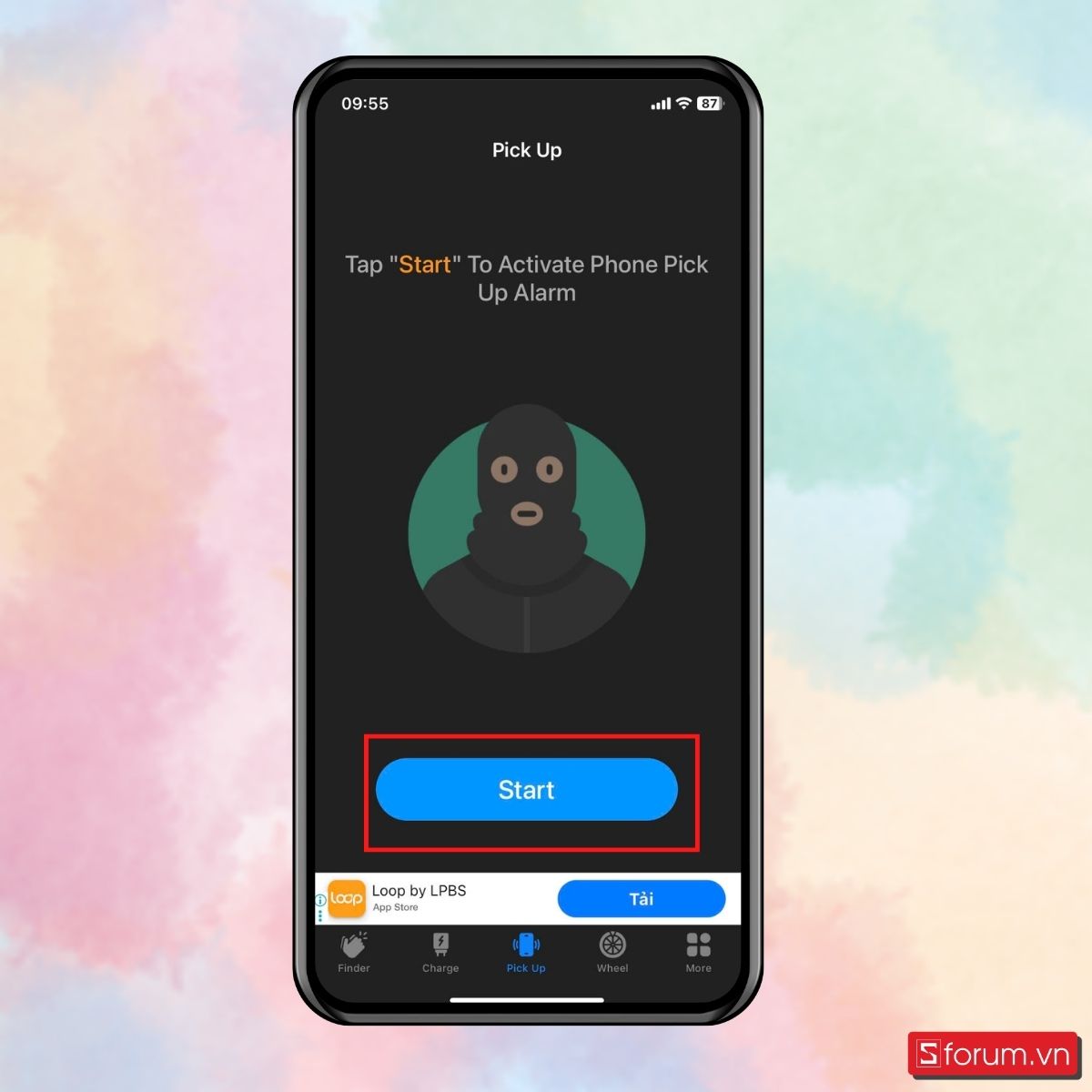Bước 3: Pick Up – Cảnh báo nhấc máy