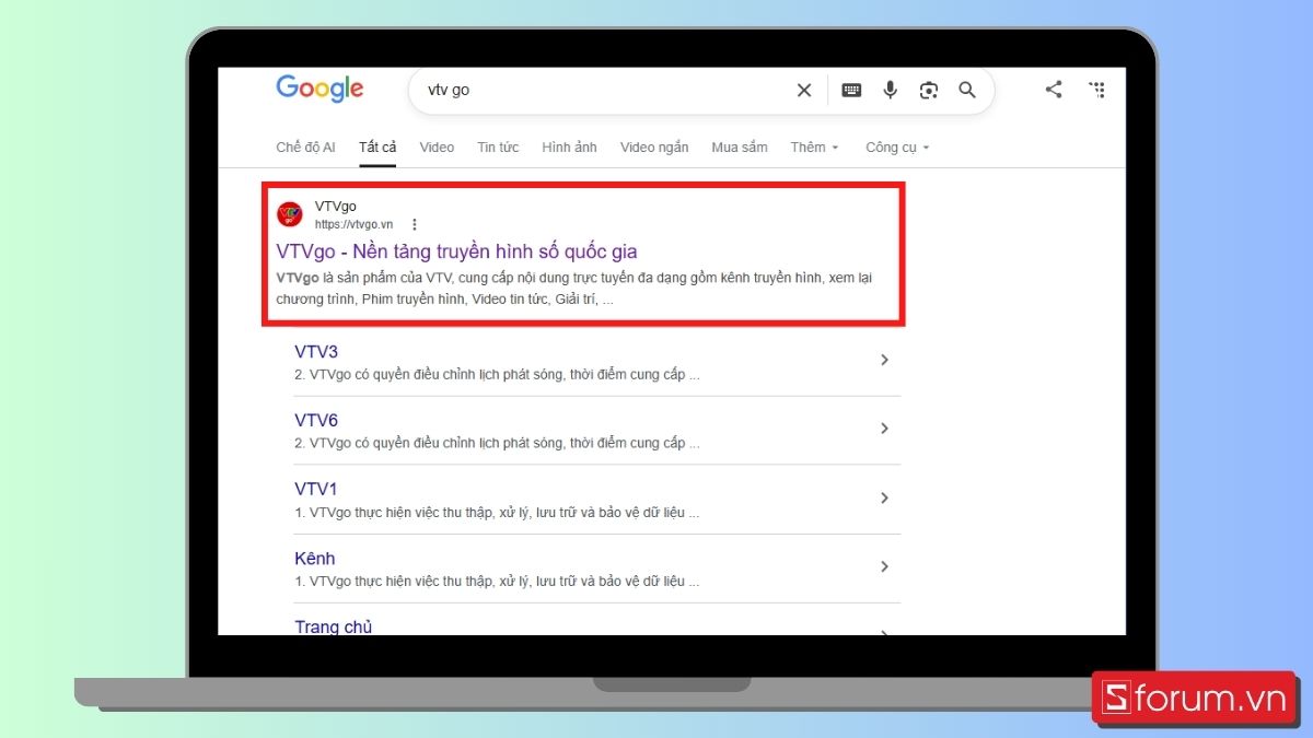Bước 1: Mở ứng dụng VTV Go