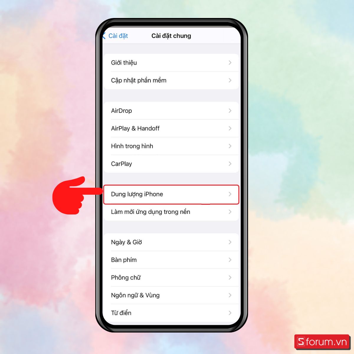 Chọn Dung lượng iPhone