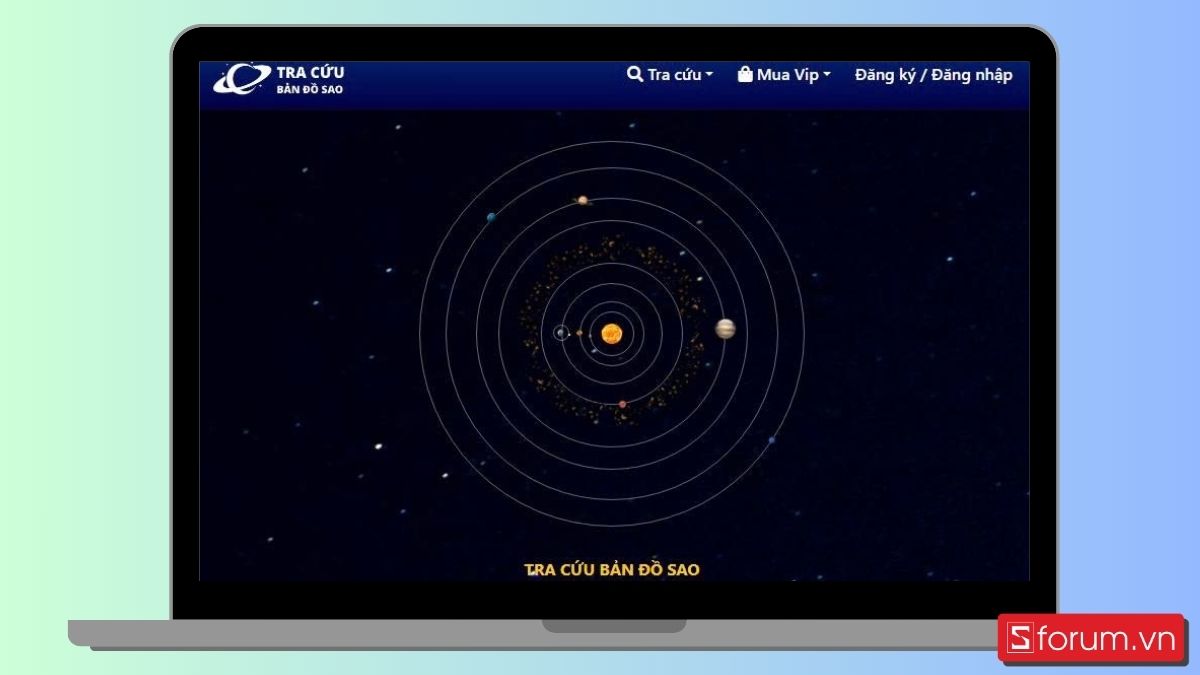 Bước 1: Truy cập website Tra cứu bản đồ sao.
