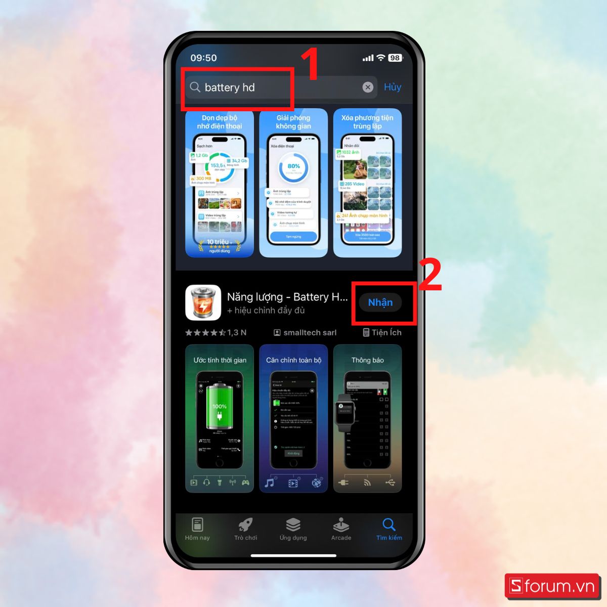 Tải ứng dụng Battery HD về iPhone