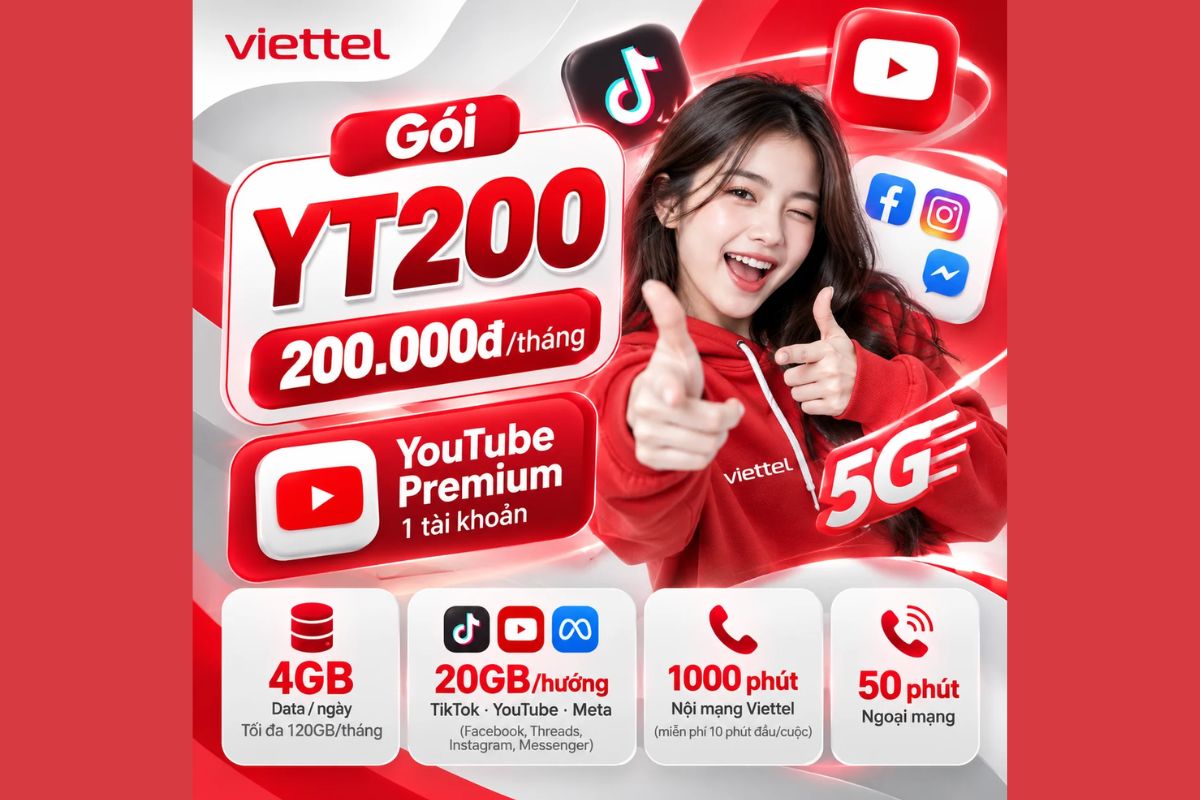 Đăng kí gói 5G Viettel tặng miễn phí Youtube Premium là gì?