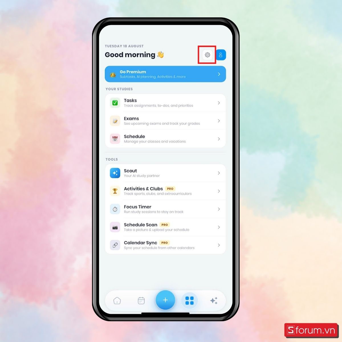 Bước 5: Bật thông báo nhắc lịch trong Settings