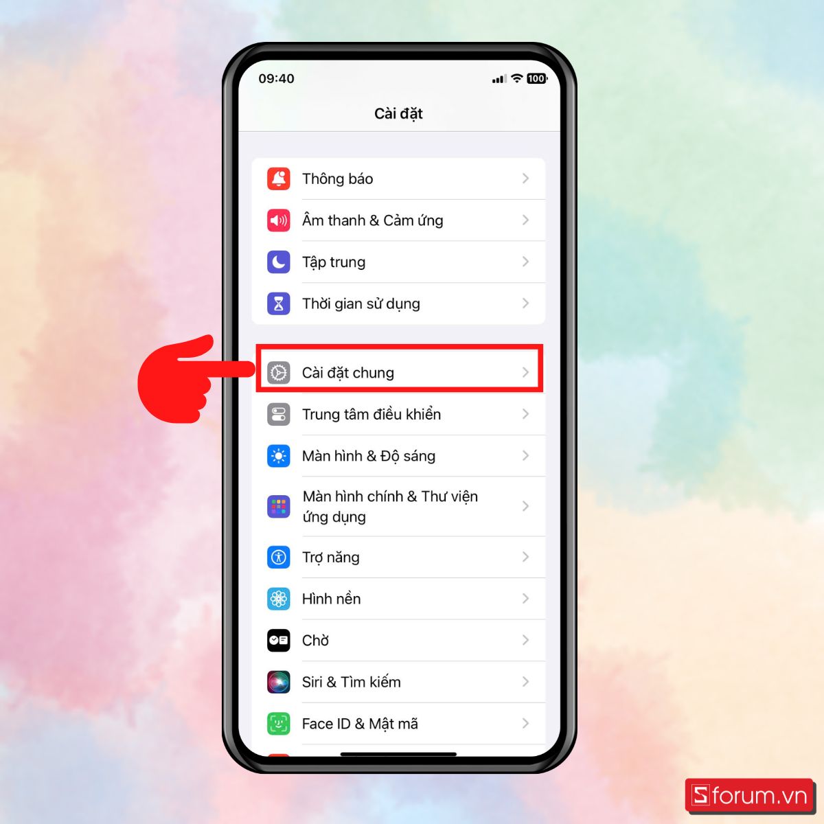 Màn hình iPhone bị nhiễu Cập nhật iOS bước 1