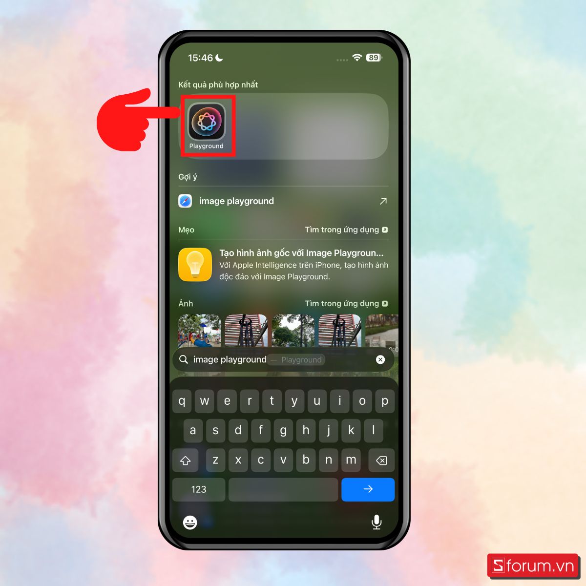 Mở Image Playground