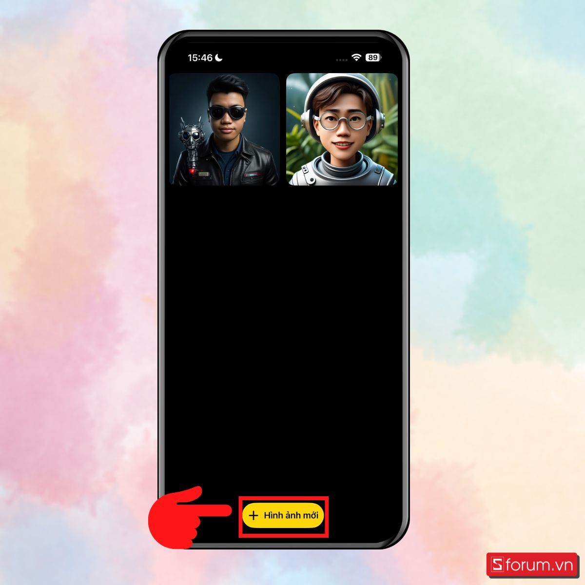 Cách sáng tạo không giới hạn với tính năng Playground AI trên iPhone - Chọn Hình ảnh mới