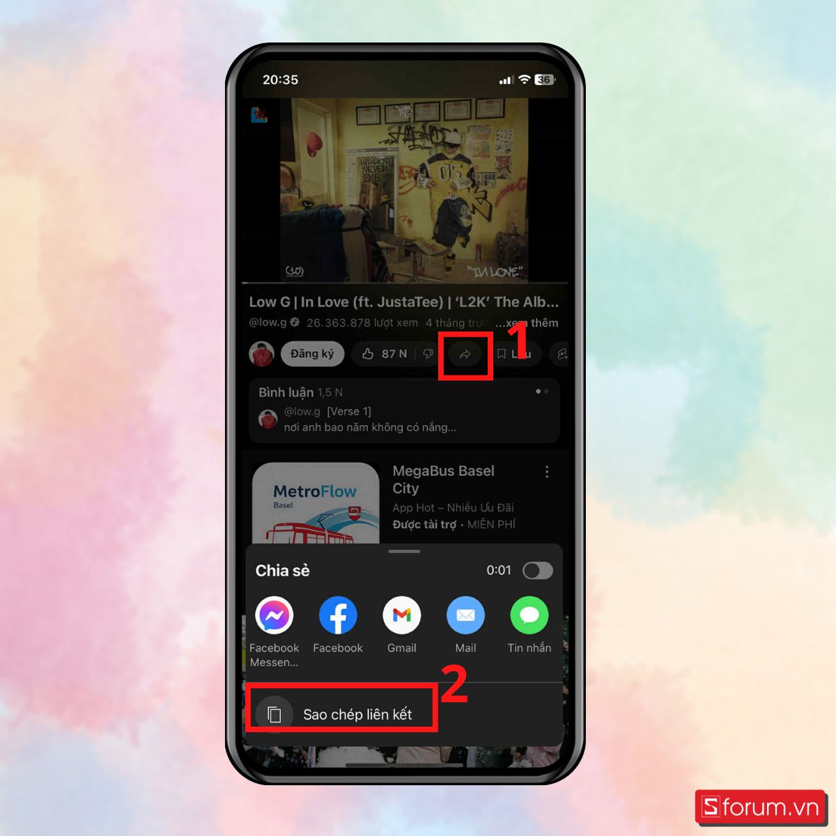 Bước 1: Dán liên kết video Youtube mà bạn muốn chuyển đổi.