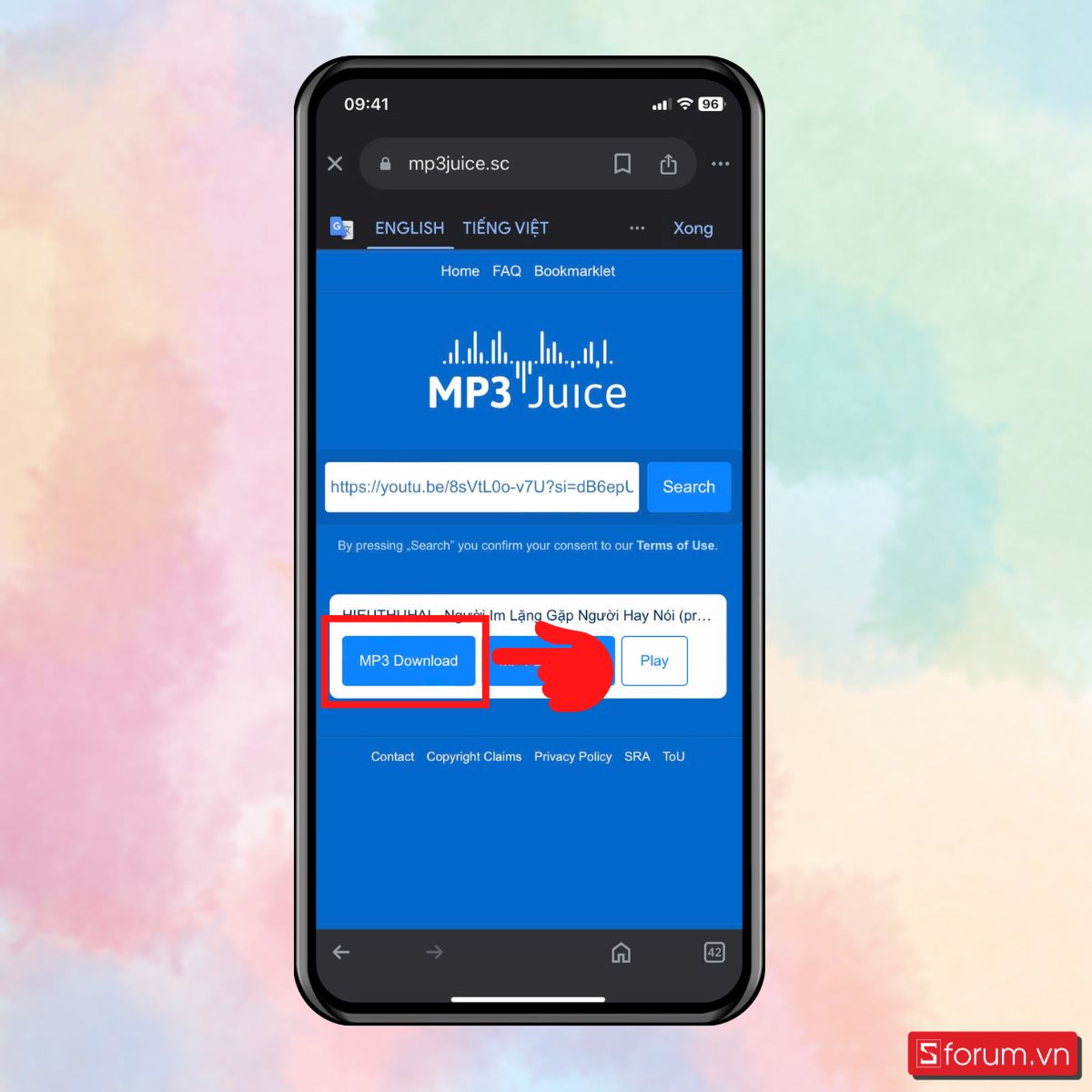 Bước 3: Nhấn MP3 Download để tải file MP3 về.