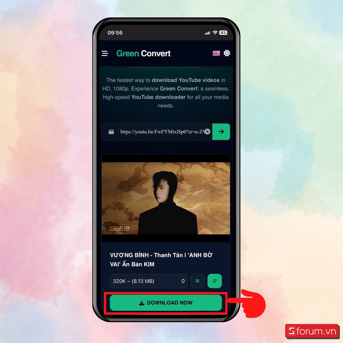 Bước 3: Bấm Download Now để tải file nhạc về.