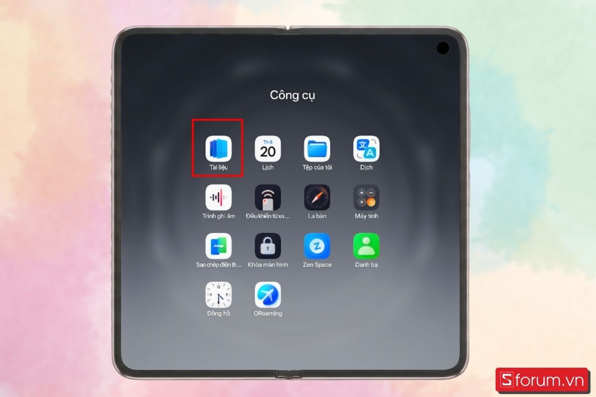 Bước 1: Mở ứng dụng Tài liệu.